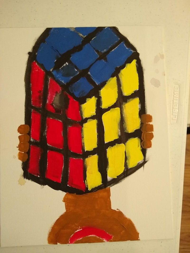 Art Night: Rubic by Shaun's nephew Royce.