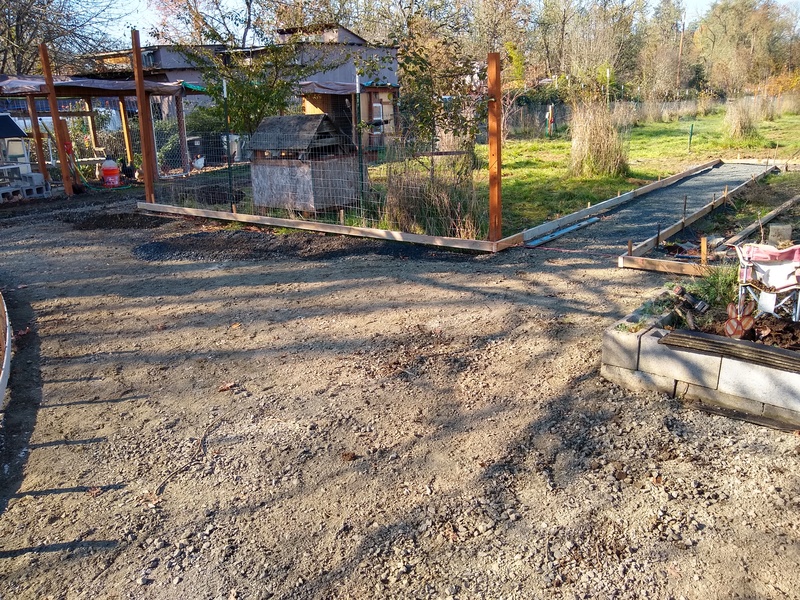 The guesthouse patio is ready for the third pour