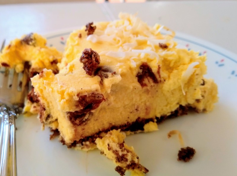 Lois's Keto dessert. She is living the cheesecake recipe she has and is making variations.