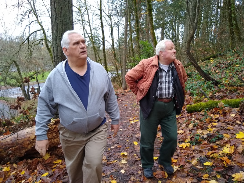Don and Dennis climb Skinner Butte in downtown Eugene.