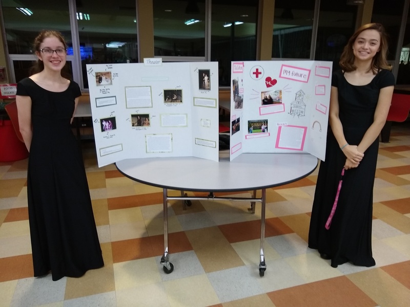 Charlotte and Tia with their Senior presentations.