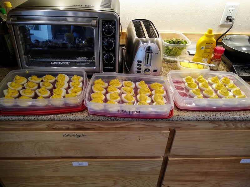 Isaac's deviled eggs.