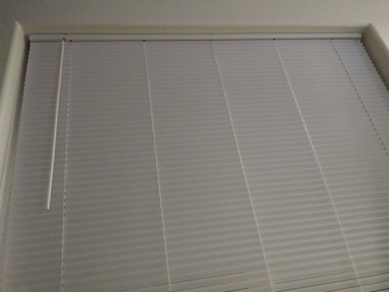 Don installed a new set of blinds in the master bedroom that have no cords. He also installed a set in the lift so that you can't see between the crows nest and loft.