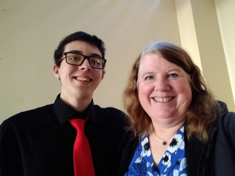 Mikey and Lois before the band concert.