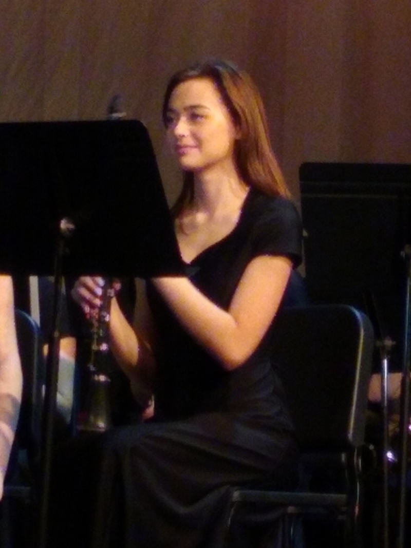 Tia during the band concert.