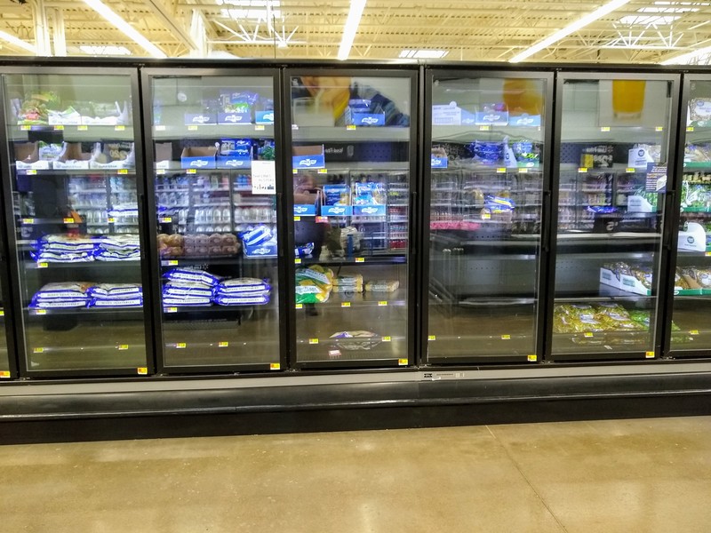 The half-empty Frozen section at Walmart.