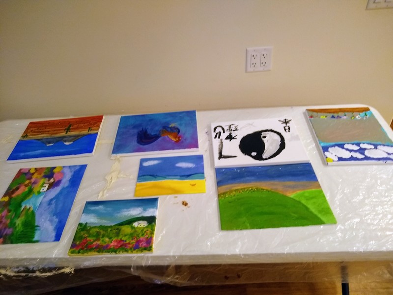 Paintings are drying