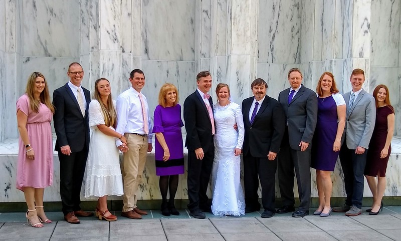At the Temple, after the ceremony, the Tarnasky Clan