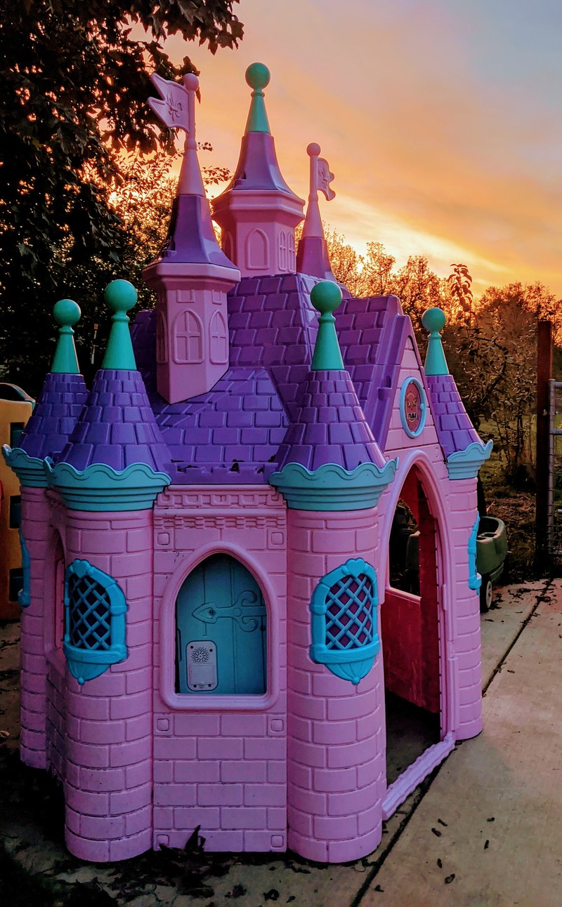 Sunset over the Castle. Doesn't this look perfect for a home of princesses?