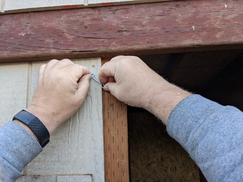 Don installing hooks to keep the doors tightly shut.