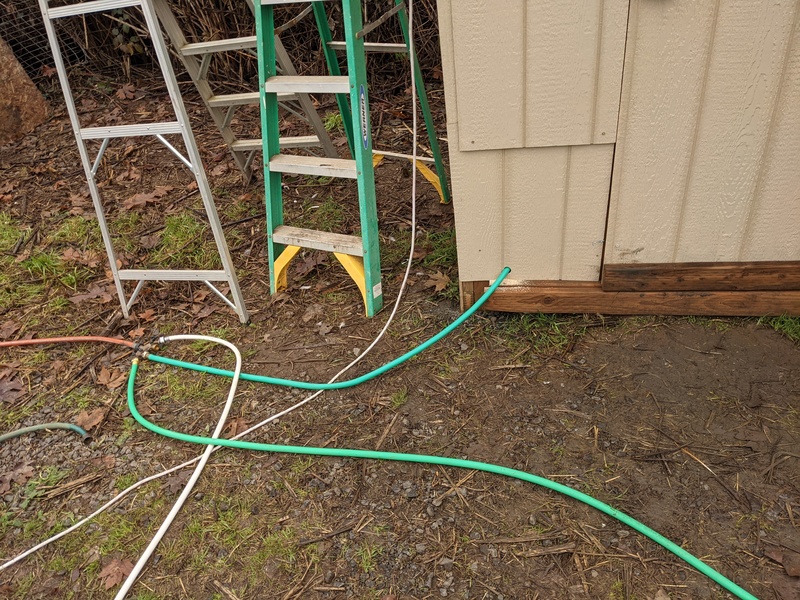 Snakes? No, just hoses.