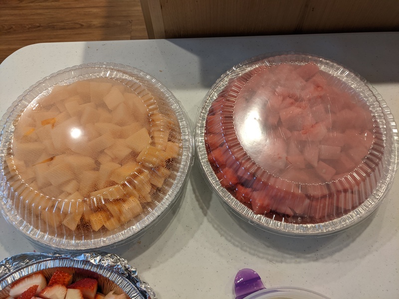 Cantaloupe and watermelon pie?