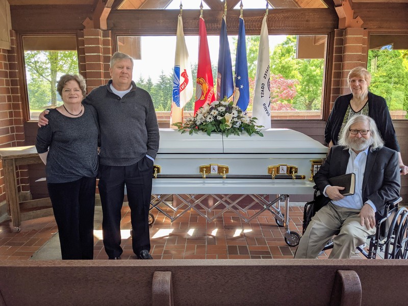 Vesta Sundstrom memorial: Joyce, Steven, Owen, Rose.