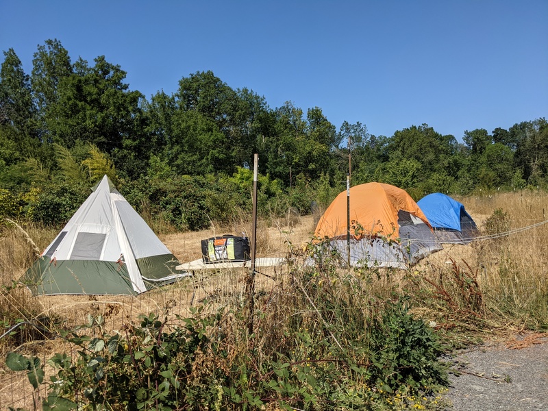 The Blueberry area Tent City.