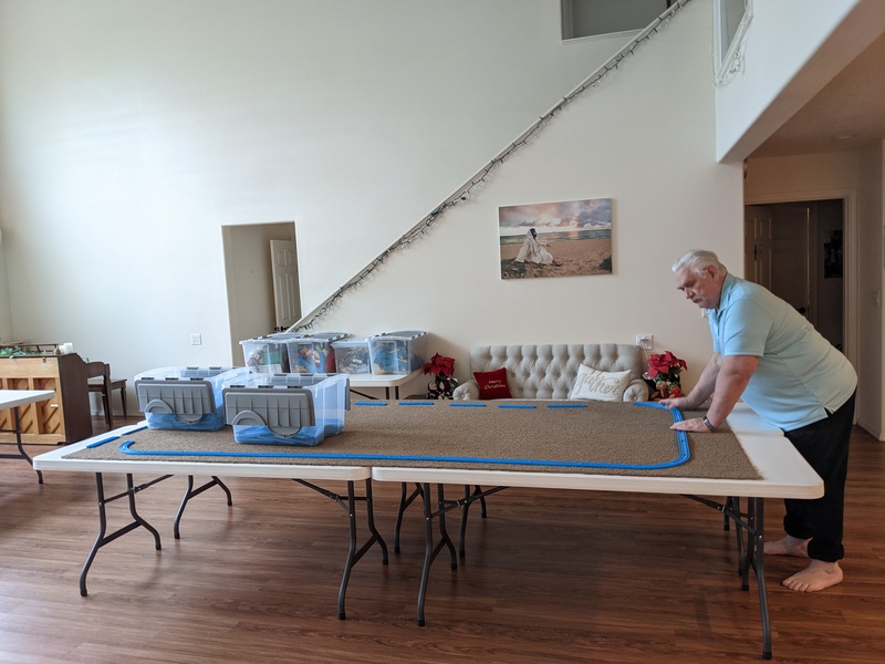 Don begins the 2021 Train layout.