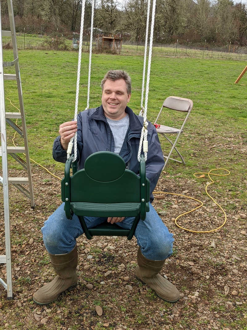 Joseph enjoying the glider.