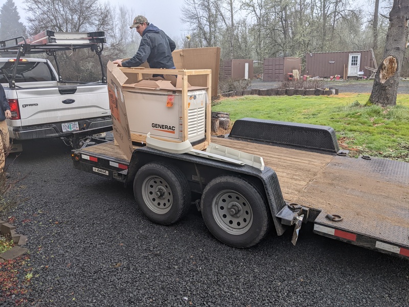 Our new Generac 24kW arrives. The unboxing.