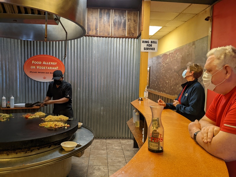 Coburg Mongolian Grill; Laura, Don, and Lois enjoyed a wonderful meal.