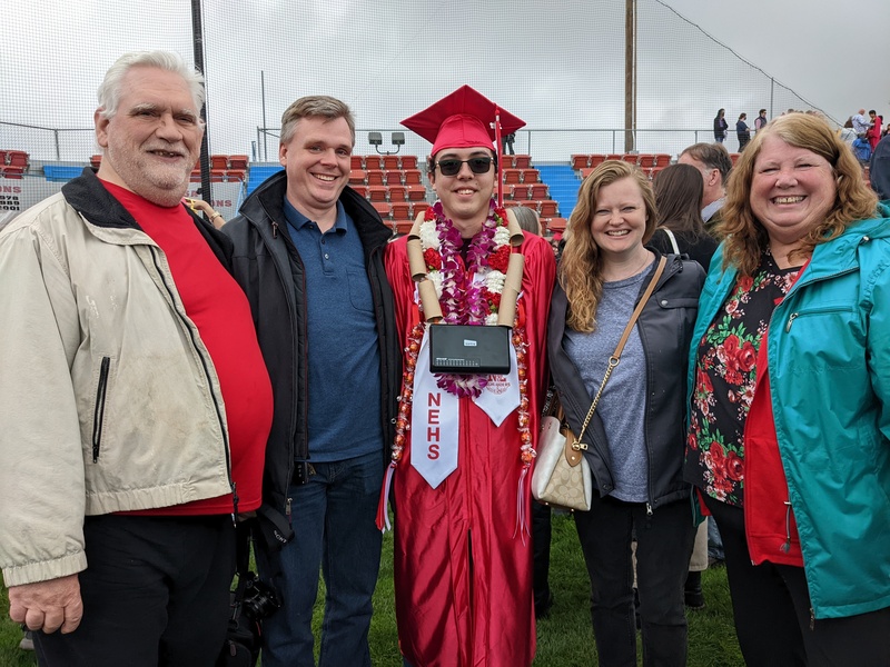 Grandpa Don, Joseph, Mikey, Camille, Grandma Lois.