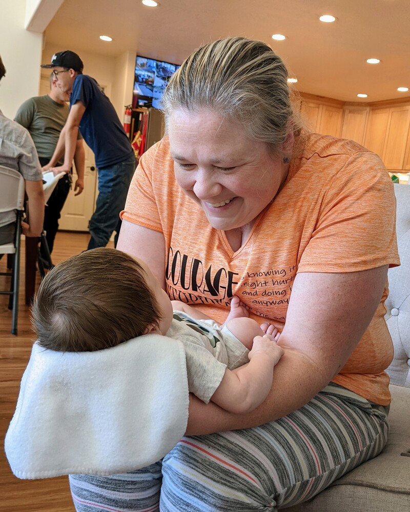 Great Aunt Larissa and Dax.