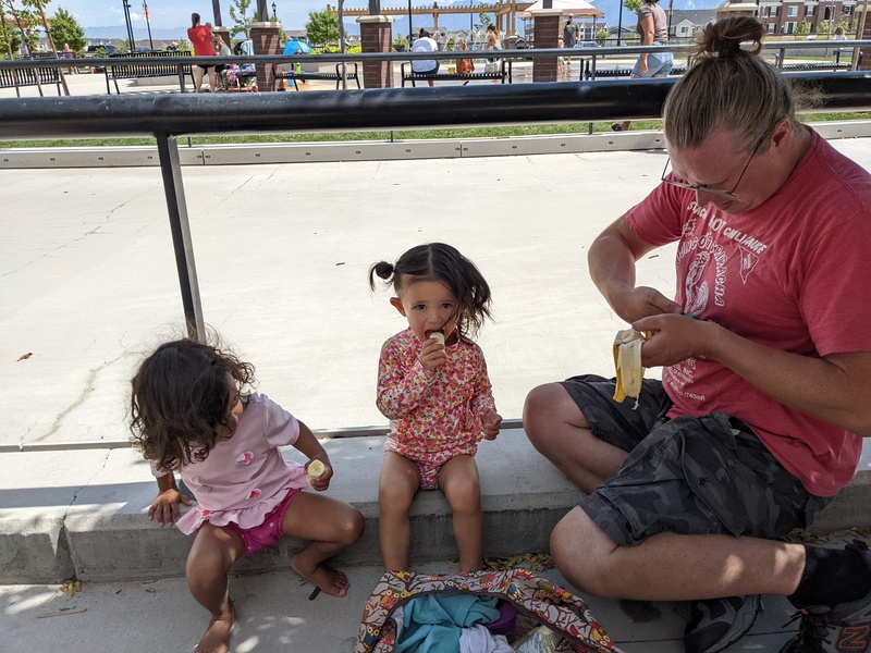 Water fun and more snacks.