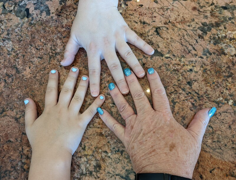 Emily, Stacia, Lois fingernails.