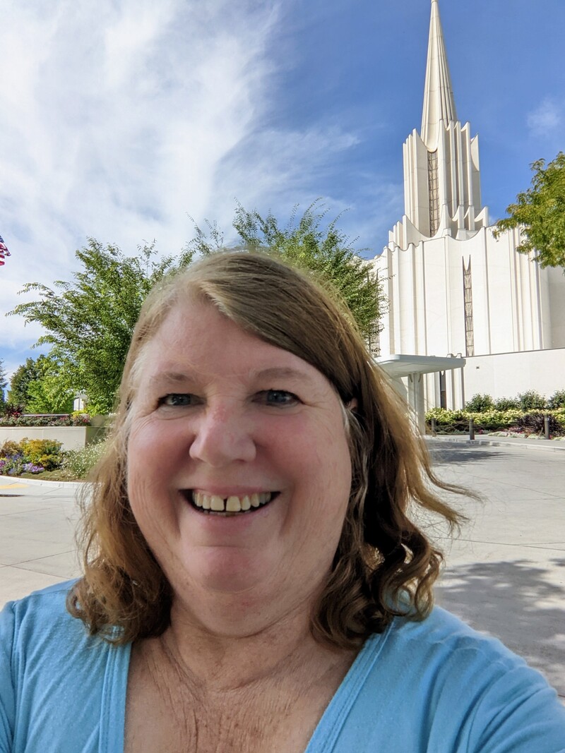 Lois at Jordan River Temple