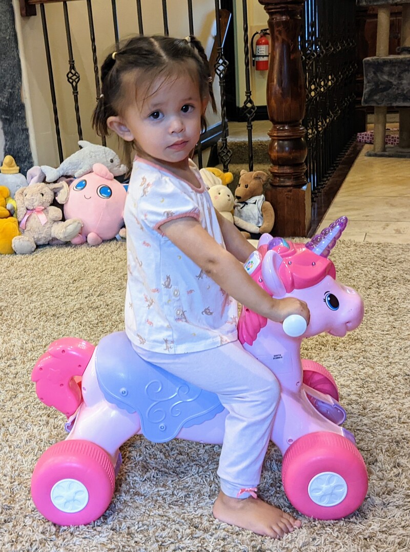 Ride the pretty unicorn.