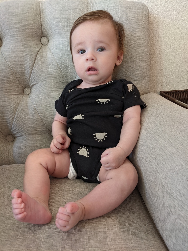 Cute little 3 mo old great grandchild.