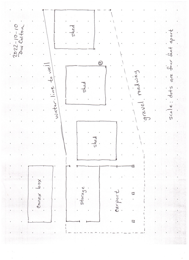 Updated shed map including the "trapezoid".