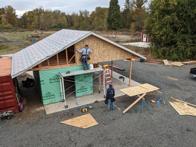 The guys working on the Bower triangle.