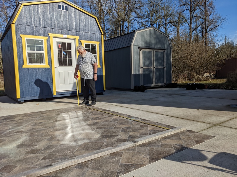 Vinyl flooring for B7. B5 and B6 are in the background.