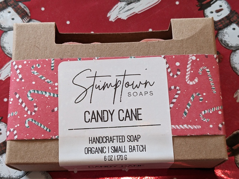 Don and Lois got Handcrafted Soap, "Candy Cane".