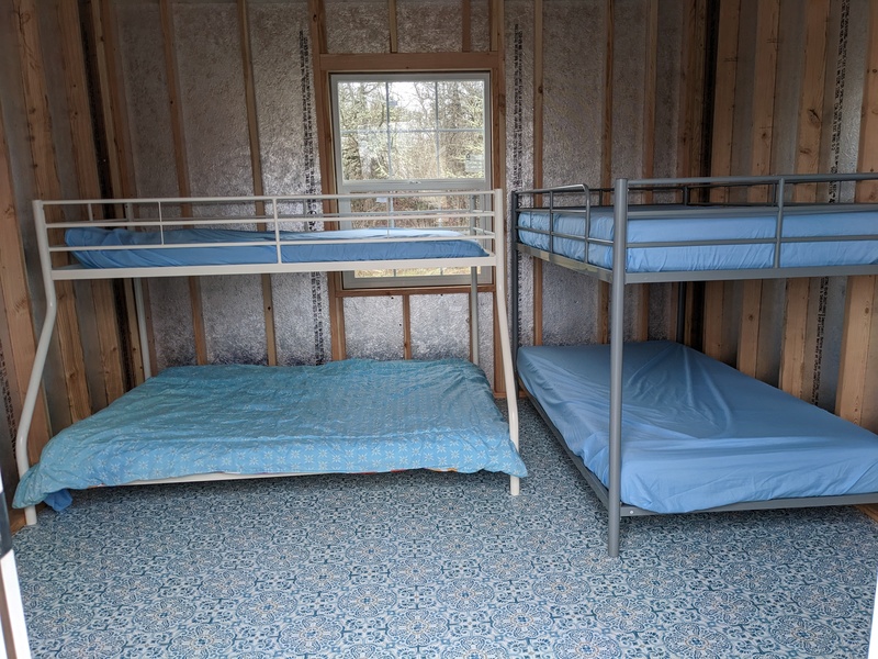 B5 Both bunk beds and the flooring.