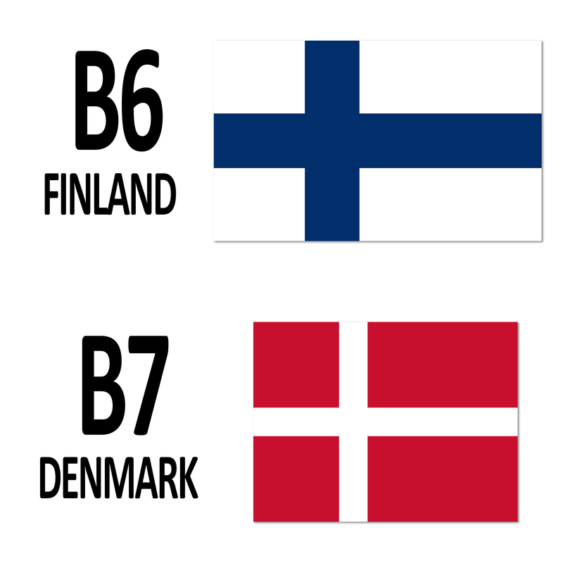6x12 Signage for B6 Finland; B7 Denmark