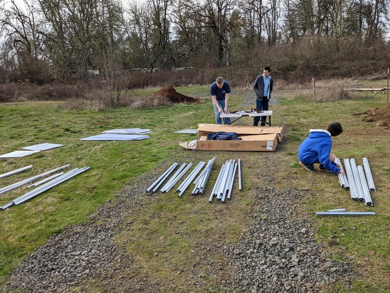 Far West Greenhouse construction.