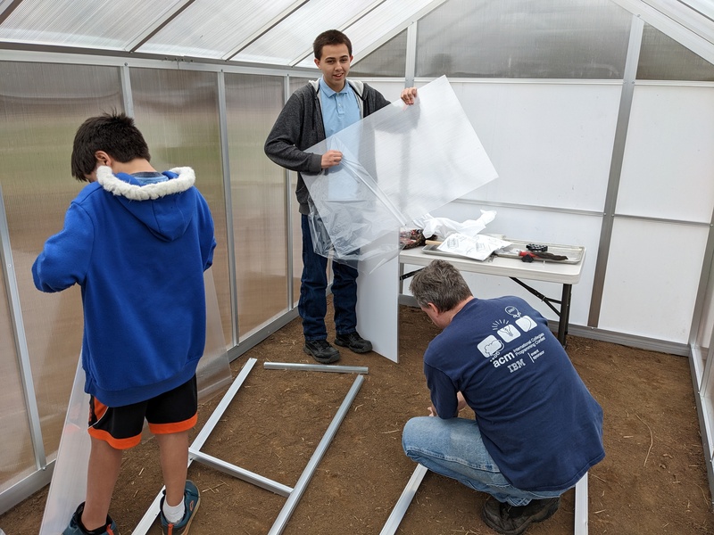 Far West Greenhouse construction.