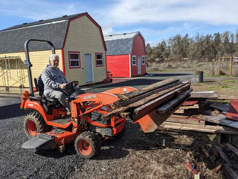 Getting rid of the junk wood.