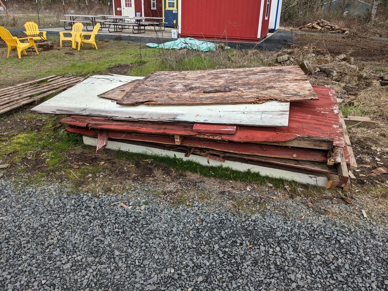 Firepit Garden before cleanup.