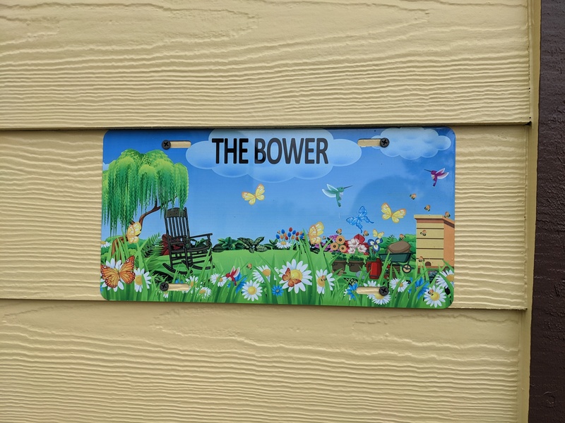 Larissa created the artwork for the Bower sign.