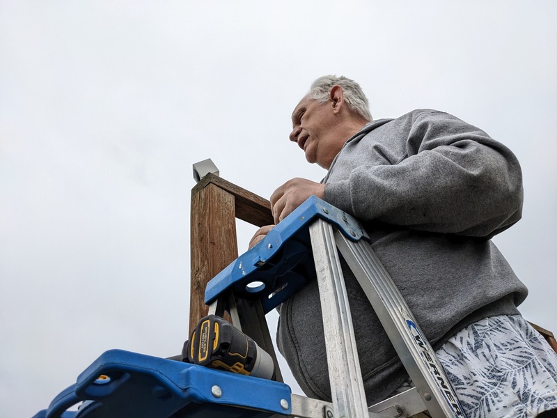 Don mounting the goat camera.