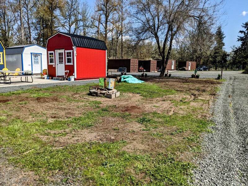 Firepit area after mowing.