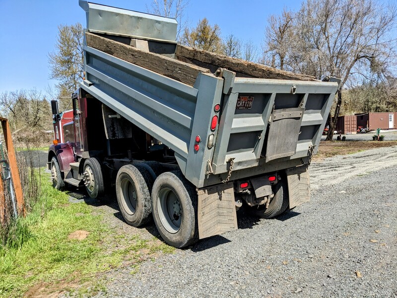 dump truck ready to pour