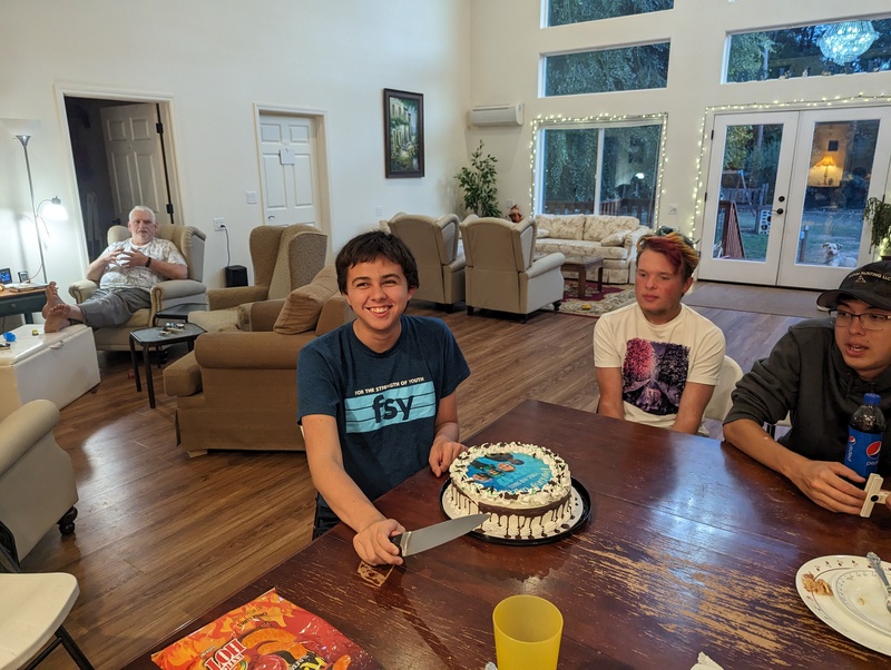 Alex celebrated his 17th birthday with Ice Cream Cake.