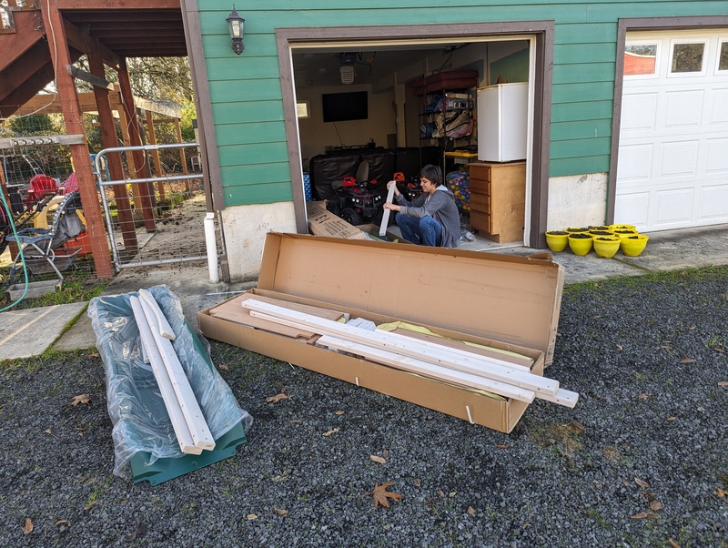 Alex with the new play structure kit.