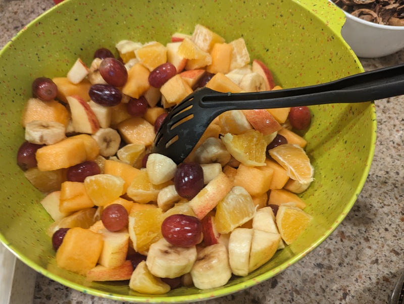 mixed fruit salad from Tyler.