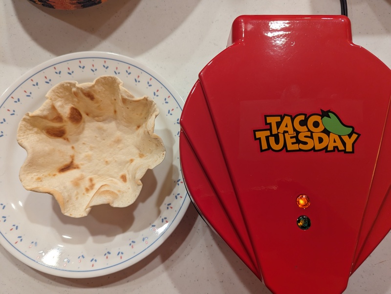 Taco Tuesday with our new taco bowl maker.