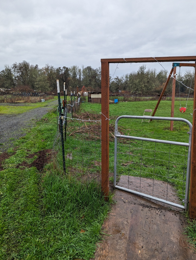 Alex and Kekoa out light along the east pasture fence. Lois put more on Wednesday and for them lit.