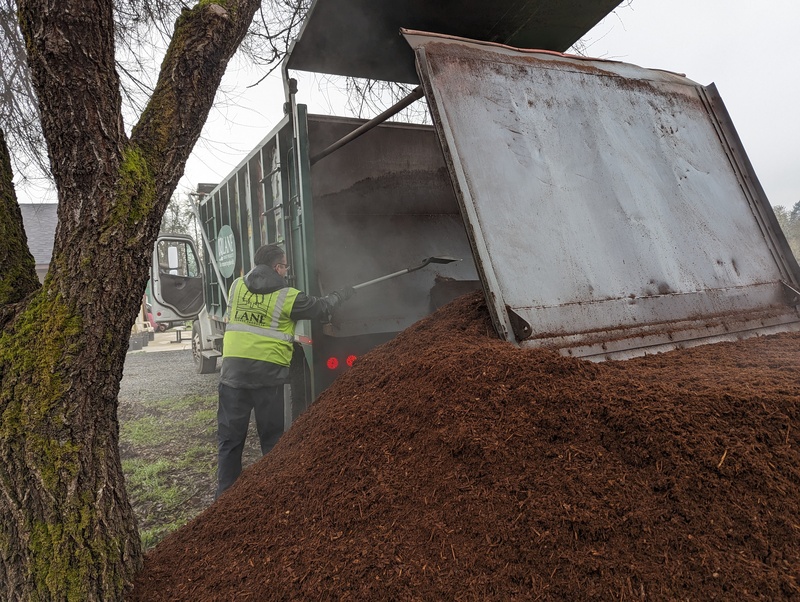 Lane Forest Products delivered 3 units of bark. That is a lot of bark.