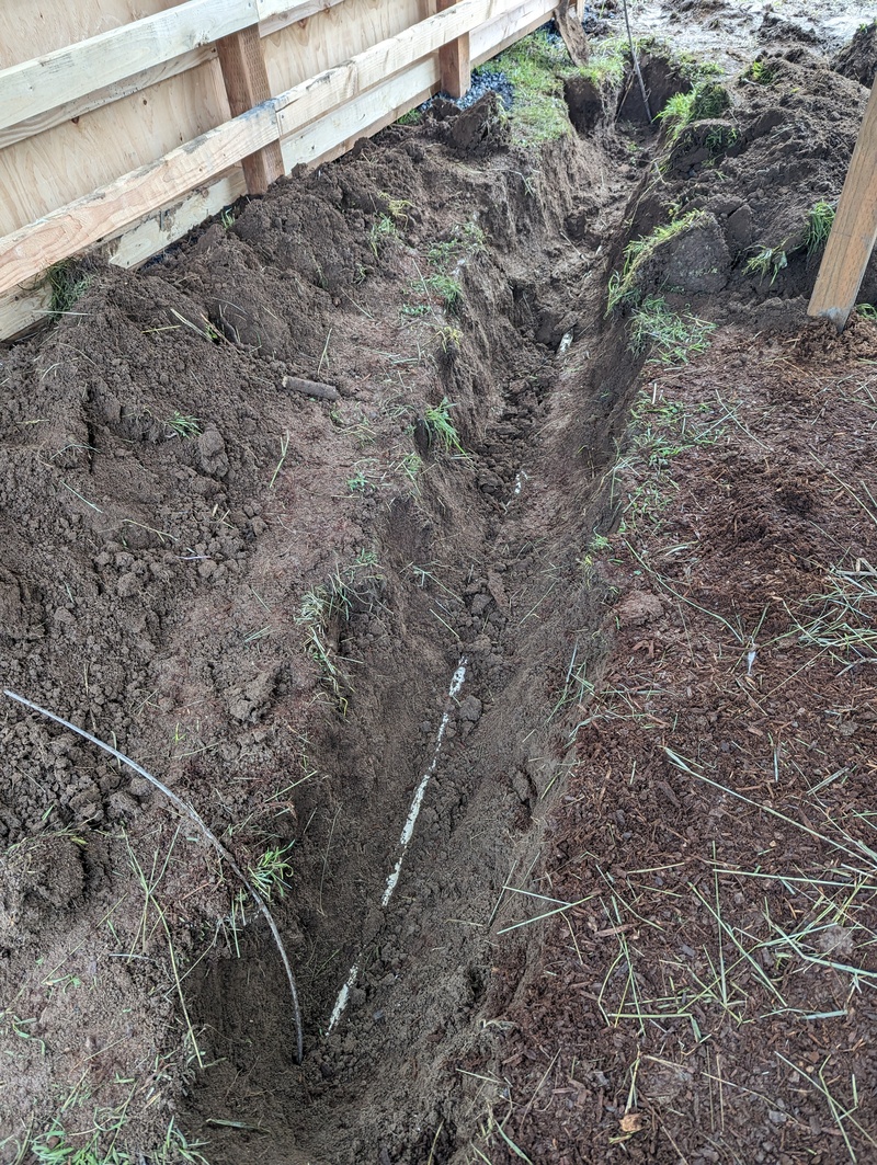 Trench in Sheep Shed in Middle Pasture.
